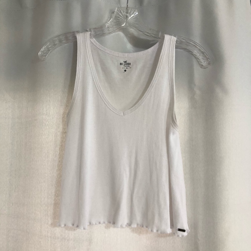 Hollister white tank top